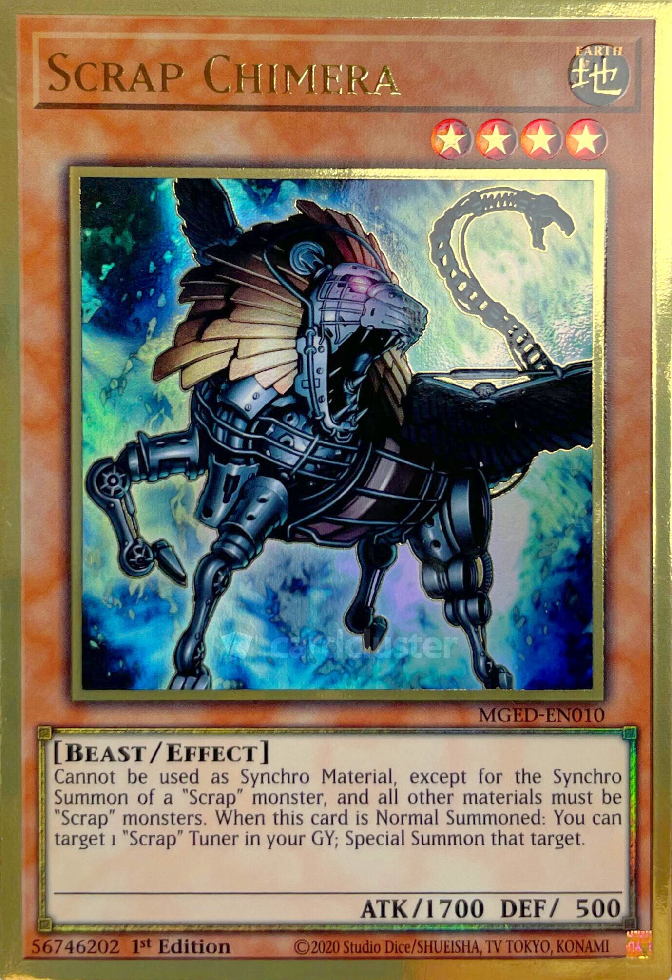 Carta Yu-Gi-Oh! Scrap Wyvern - MGED-EN061 - Rara, 1ª Edición, Del Set Maximum Gold: El Dorado