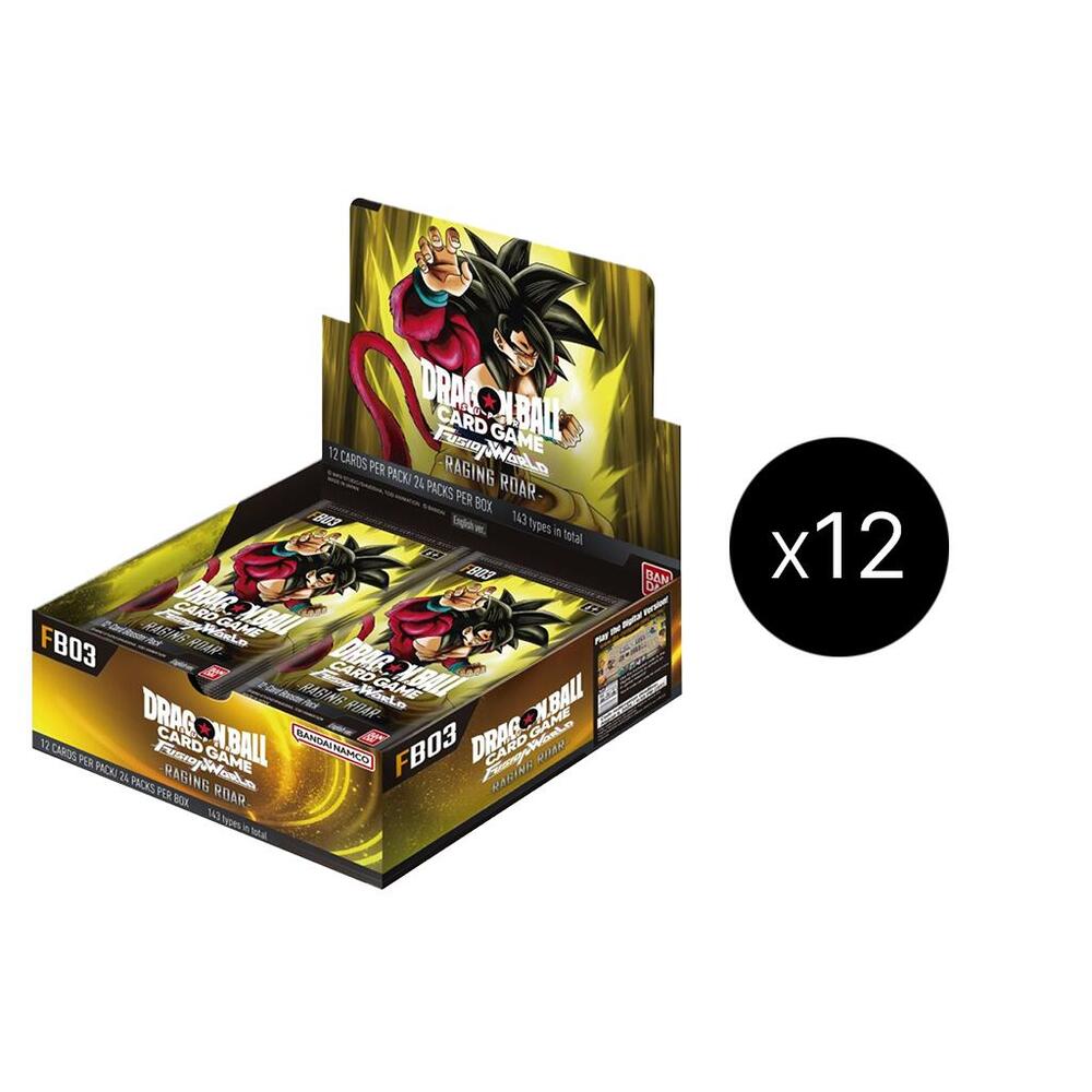 Dragon Ball Super Card Game - Fusion World FB03 RAGING ROAR Sealed Case (12x Booster Boxes) English