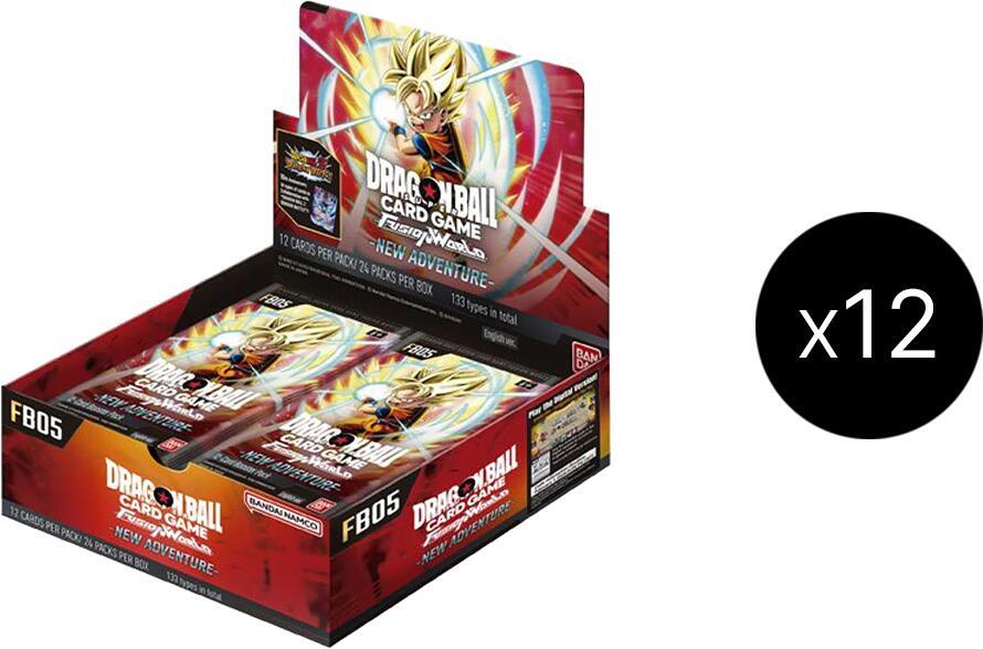 Dragon Ball Super Card Game - Fusion World FB05 NEW ADVENTURE Sealed Case (12x Booster Boxes) English