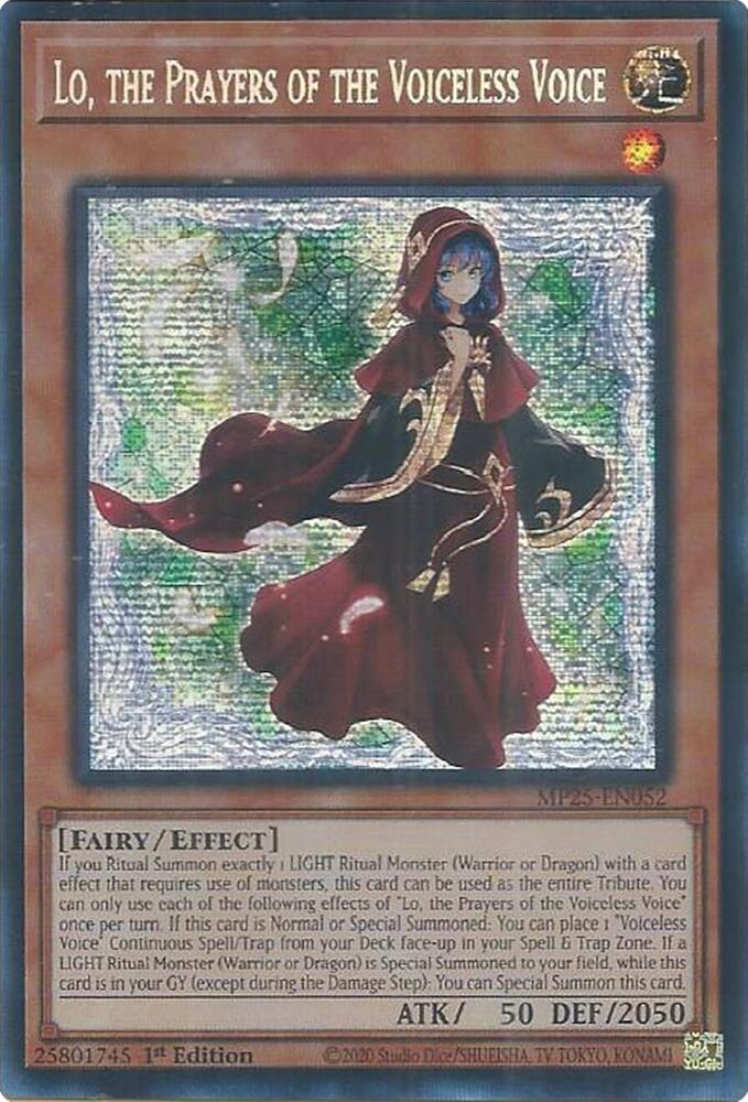 Lo, the Prayers of the Voiceless Voice 1st Edition MP25 (Prismatic Secret Rare) EU English