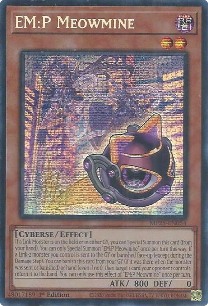 EM:P Meowmine 1st Edition MP25 (Prismatic Secret Rare) EU English