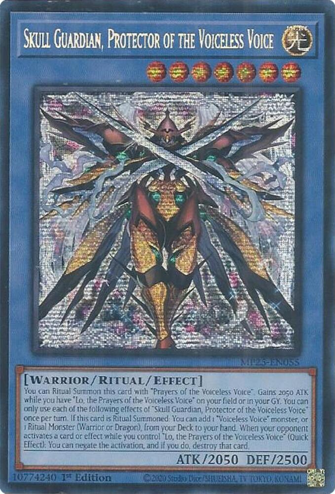 Skull Guardian, Protector of the Voiceless Voice 1st Edition MP25 (Prismatic Secret Rare) EU English
