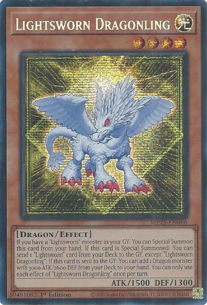 Lightsworn Dragonling 1st Edition MP25 (Prismatic Secret Rare) EU English