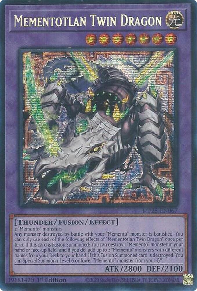 Mementotlan Twin Dragon 1st Edition MP25 (Prismatic Secret Rare) EU English