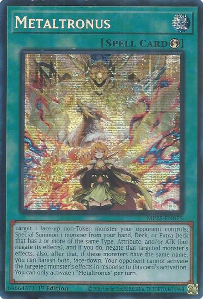 Metaltronus 1st Edition MP25 (Prismatic Secret Rare) EU English
