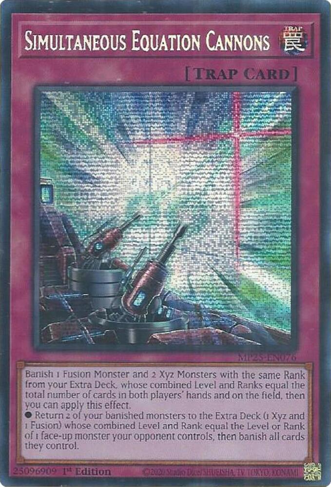 Simultaneous Equation Cannons 1st Edition MP25 (Prismatic Secret Rare) EU English