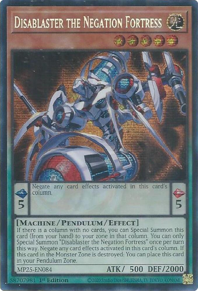 Disablaster the Negation Fortress 1st Edition MP25 (Prismatic Secret Rare) EU English