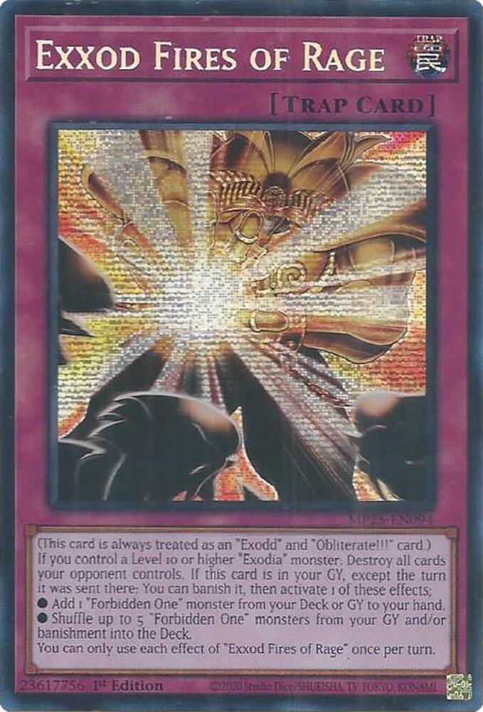 Exxod Fires of Rage 1st Edition MP25 (Prismatic Secret Rare) EU English