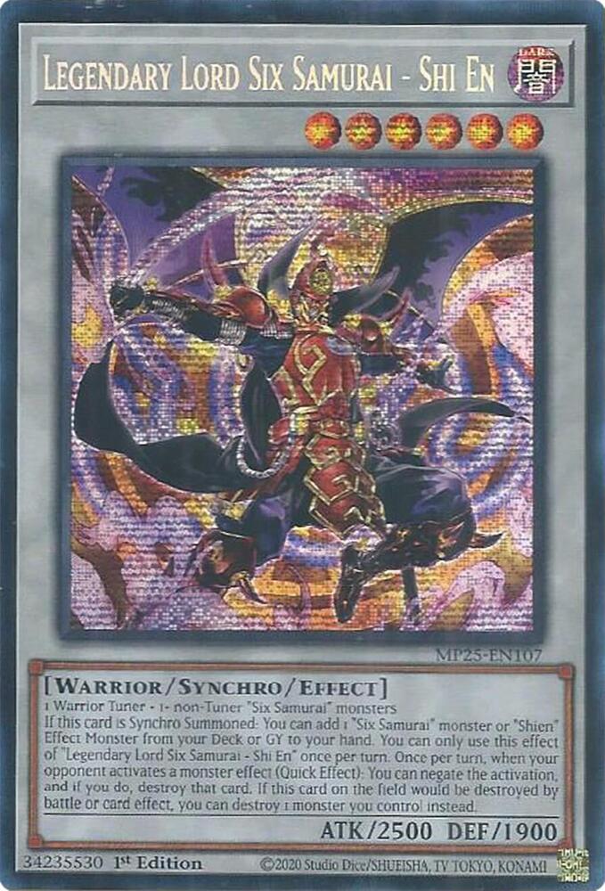 Legendary Lord Six Samurai - Shi En 1st Edition MP25 (Prismatic Secret Rare) EU English
