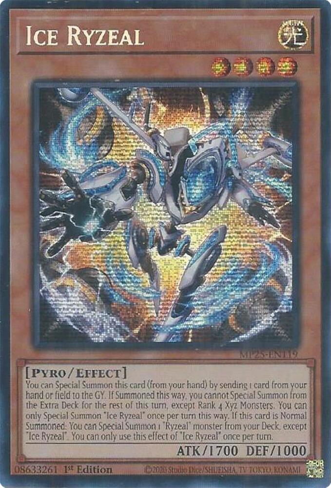 Ice Ryzeal 1st Edition MP25 (Prismatic Secret Rare) EU English