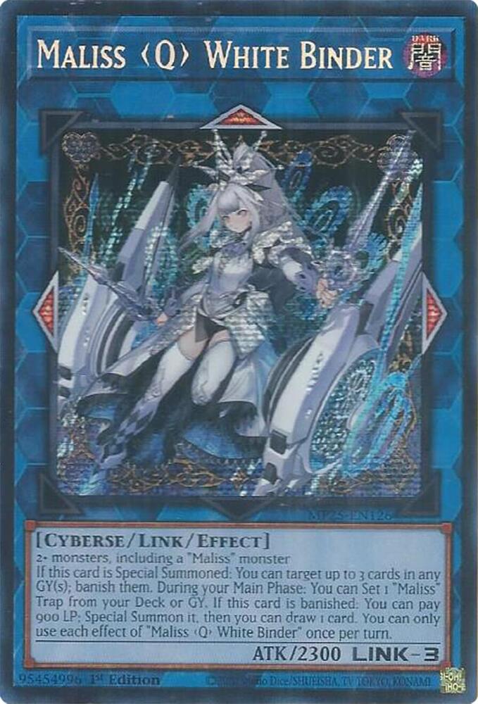 Maliss Q White Binder 1st Edition MP25 (Prismatic Secret Rare) EU English