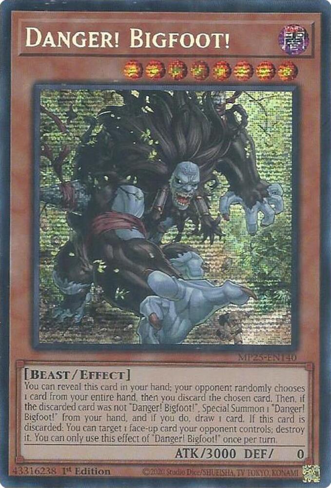 Danger! Bigfoot! 1st Edition MP25 (Prismatic Secret Rare) EU English