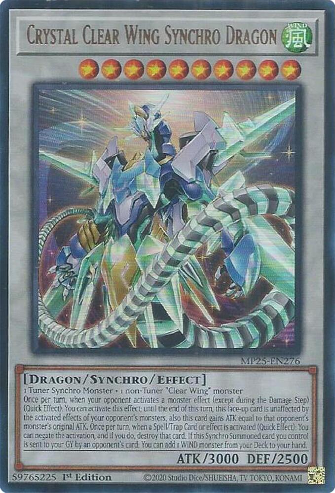 Crystal Clear Wing Synchro Dragon 1st Edition MP25 (Ultra Rare) EU English