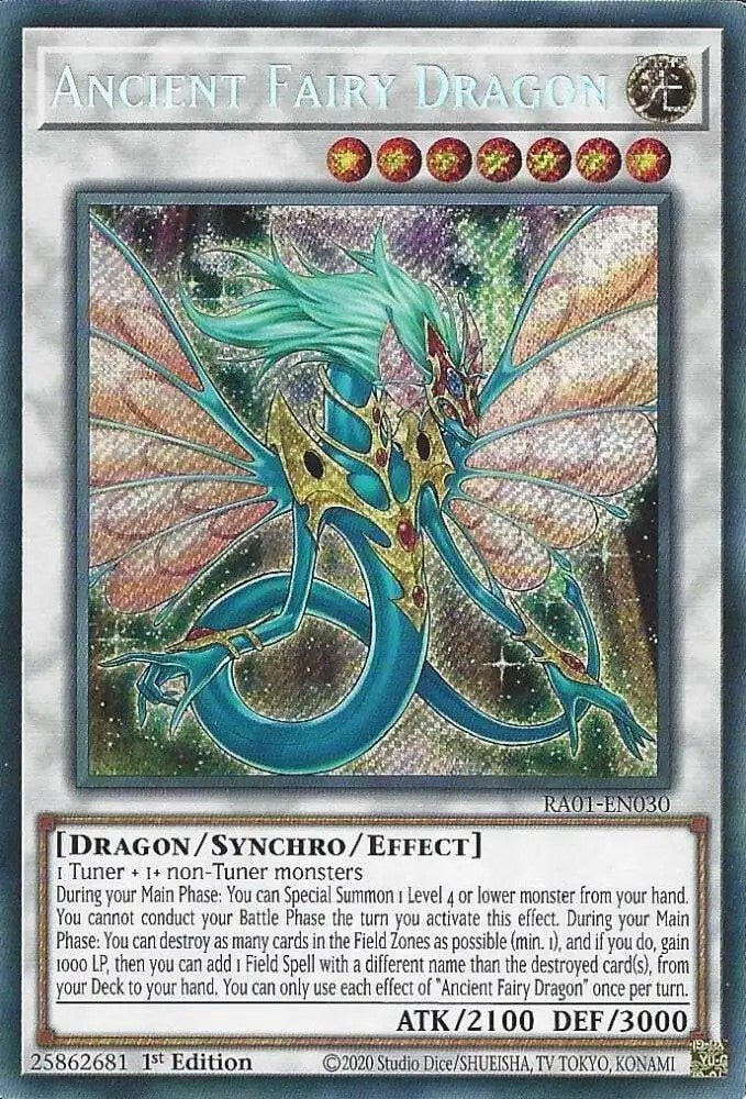 Ancient Fairy Dragon 1st Edition RA01 Secret Rare US Print