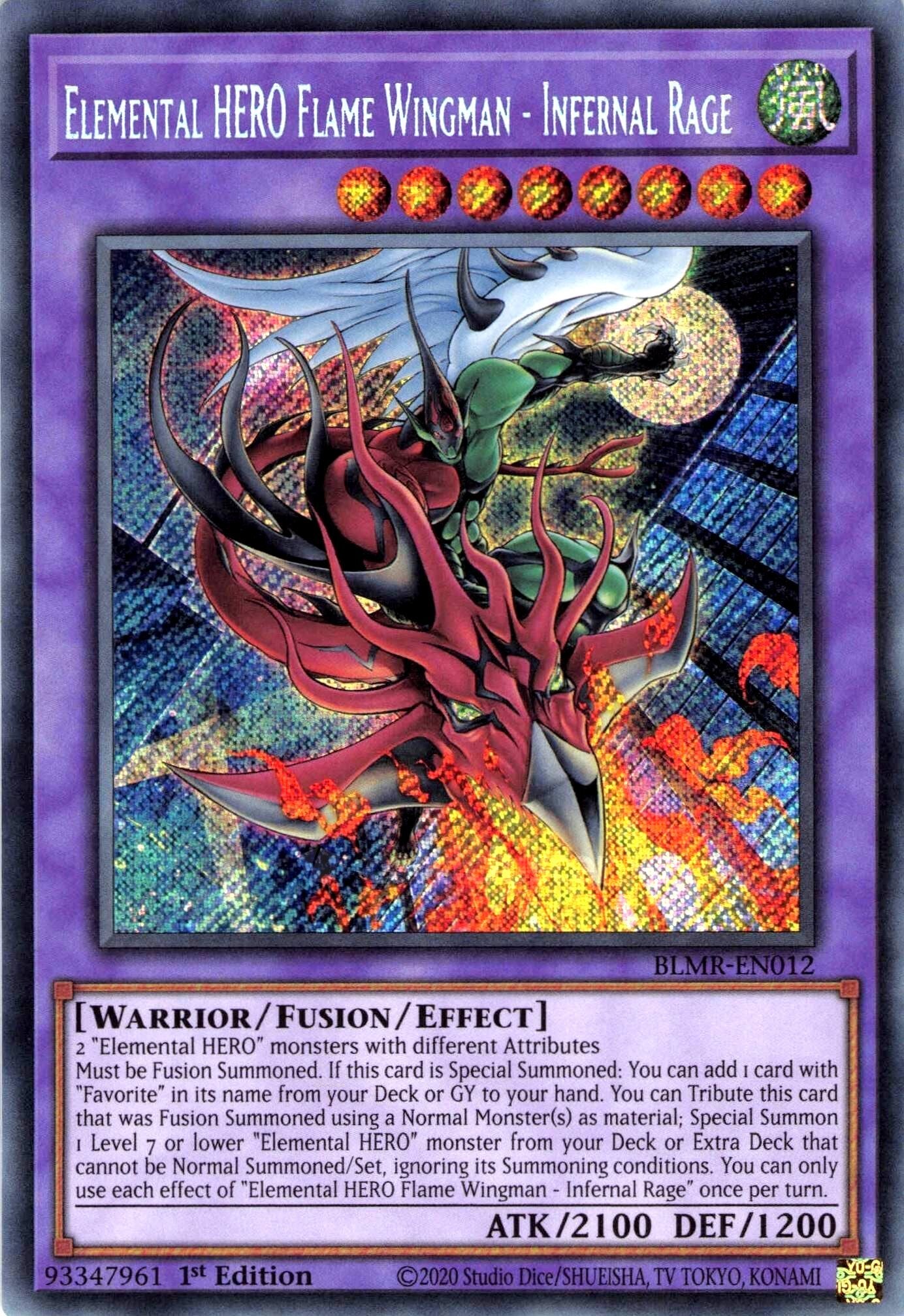 Elemental HERO Flame Wingman - Infernal Rage 1st Edition BLMR EU Engli Evolution TCG Elemental HERO Flame Wingman - Infernal Rage 1st Edition BLMR EU Engli Evolution TCG