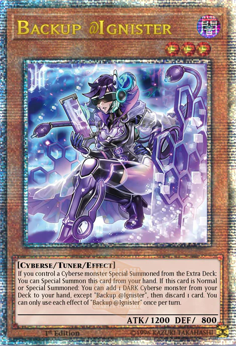 Backup @Ignister 1st Edition ALIN (Quarter Century Secret Rare) EU English