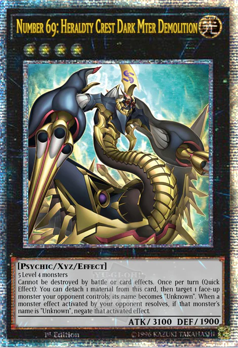 Number 69: Heraldry Crest - Dark Matter Demolition 1st Edition ALIN (Quarter Century Secret Rare) EU English