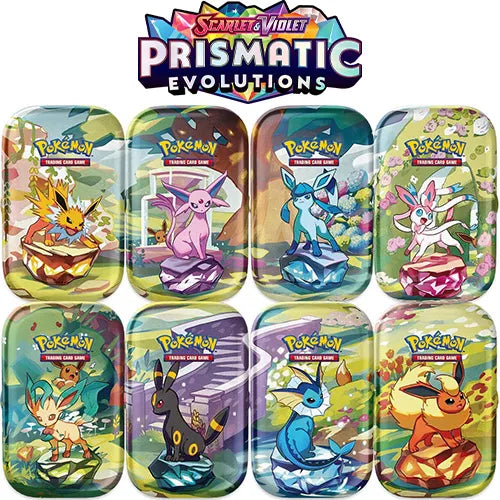 Pokmon Prismatic Evolutions Mini Tin Display Evolution TCG Pokmon Prismatic Evolutions Mini Tin Display Evolution TCG