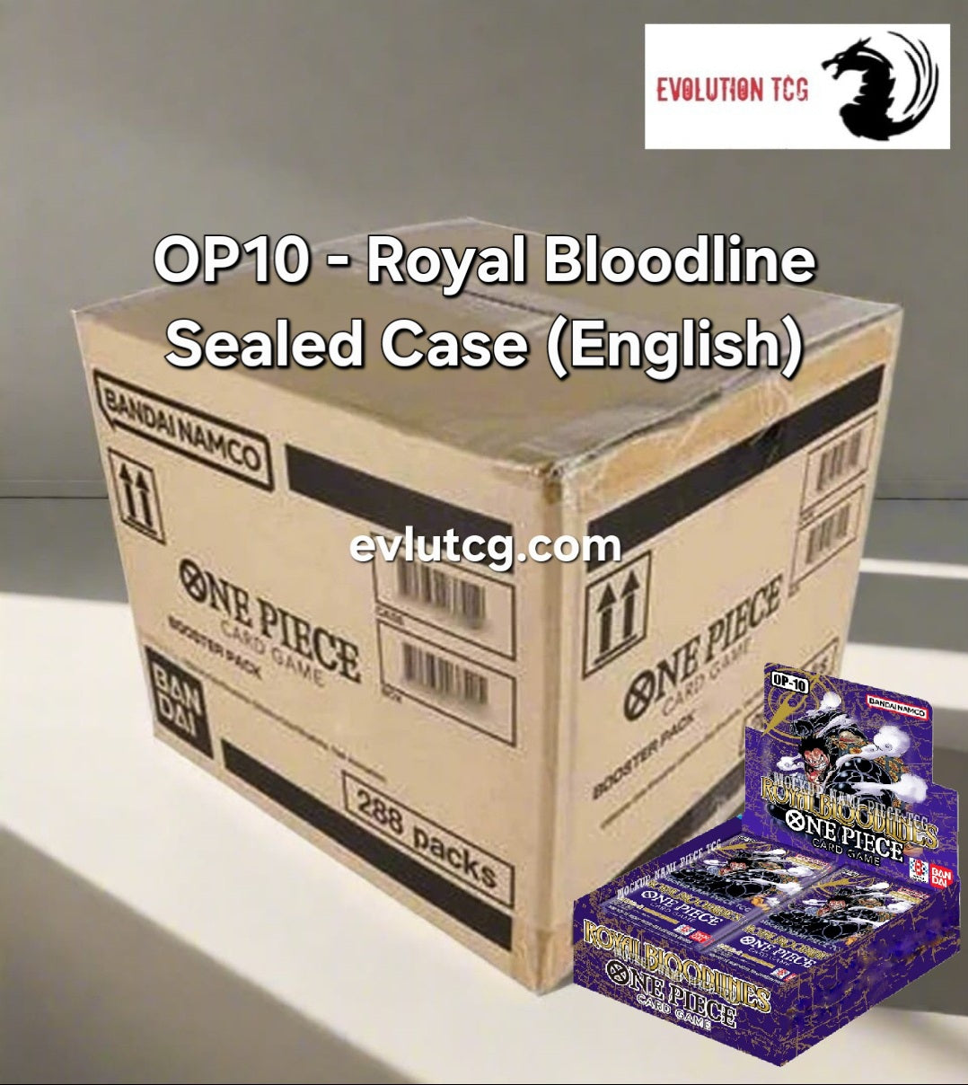 One Piece OP10 Royal Blood Sealed Case (12x Booster Boxes) English Evolution TCG One Piece OP10 Royal Blood Sealed Case (12x Booster Boxes) English Evolution TCG