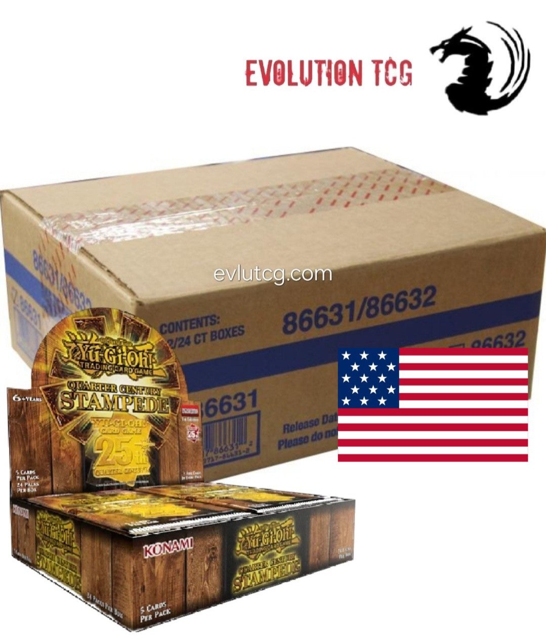 Quarter Century Stampede Sealed Case (12x booster boxes) American Print Pre-order (No import tax for EU countries)