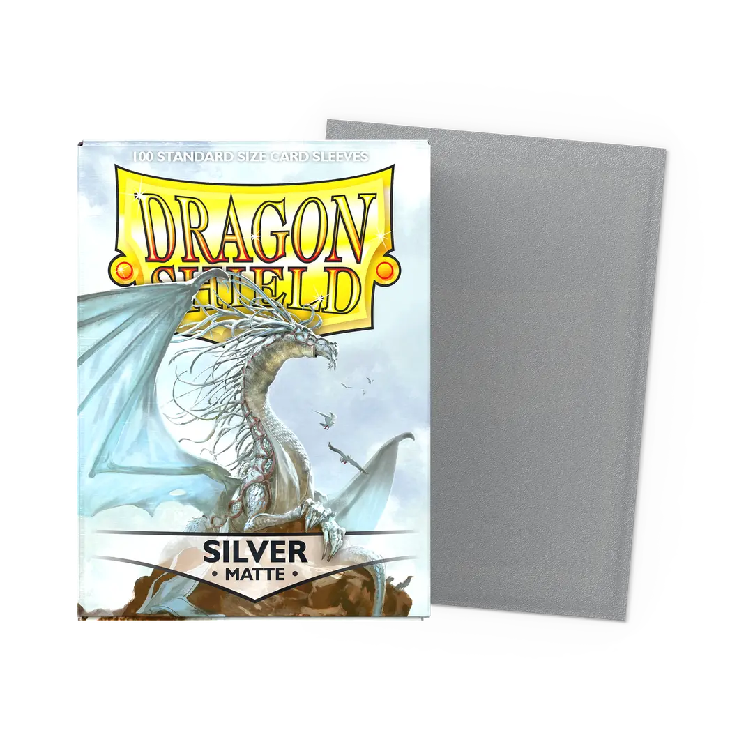 Dragon Shield Standard Sleeves - Matte Silver (100 Sleeves)