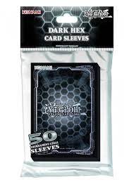 yugioh silver card sleeves Yu-Gi-Oh! - Hex Black/Silver Sleeves (50 Sleeves)