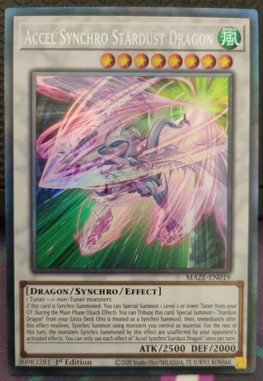 all accel synchro monsters Accel Synchro Stardust Dragon 1st Edition EU English Collector's Rare (MAZE)