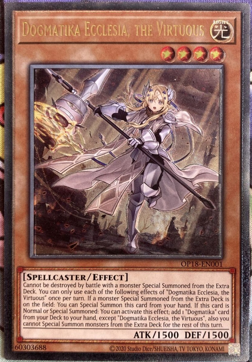 yugioh dogmatika ecclesia the virtuous deck Dogmatika Ecclesia, the Virtuous (OP18) EU English Ultimate Rare – Evolution TCG