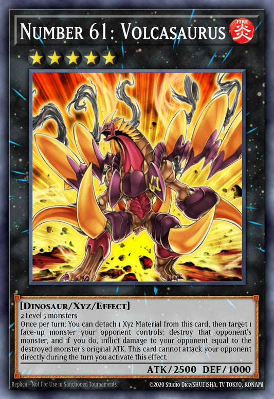 Number 61: Volcasaurus 1st Edition JUSH (Rare) EU English