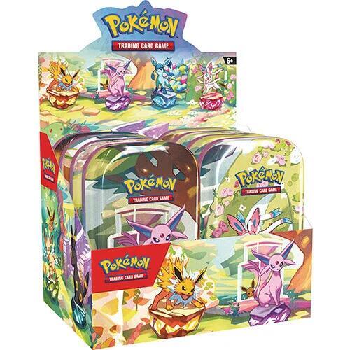 Pokémon Prismatic Evolutions Mini Tin Display