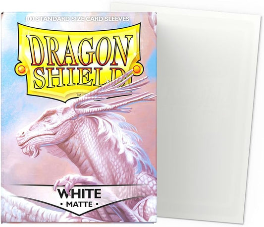 Dragon Shield Standard Sleeves - Matte White (100 Sleeves)