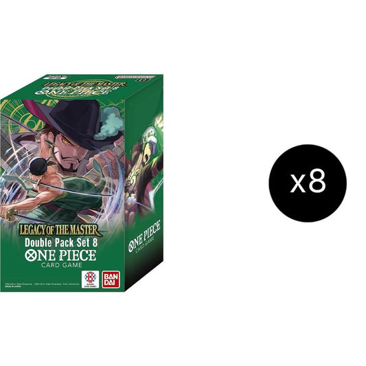 One Piece Card Game Double Pack Set DP08 Display (8 Packs) -Legacy of the Master (OP12) English