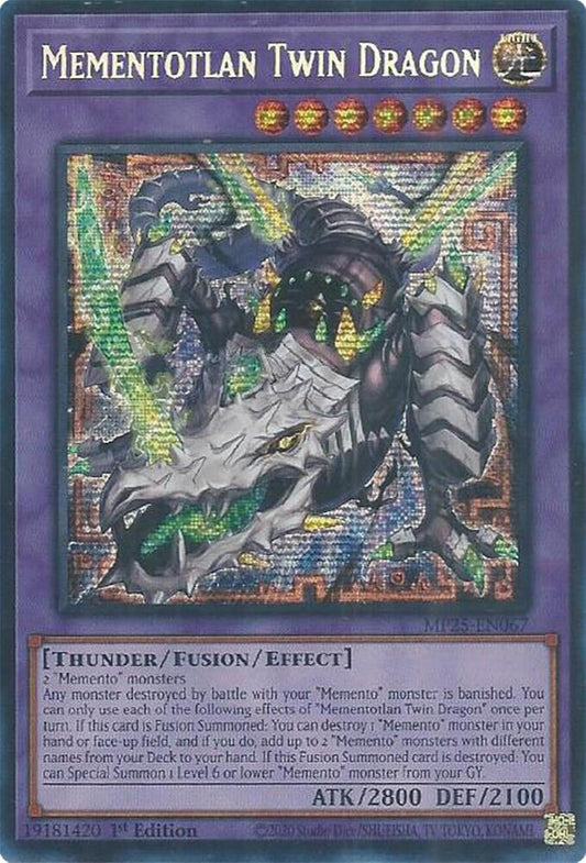 Mementotlan Twin Dragon 1st Edition MP25 (Prismatic Secret Rare) EU English