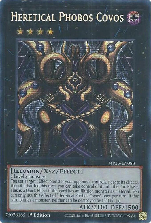 Heretical Phobos Covos 1st Edition MP25 (Prismatic Secret Rare) EU English