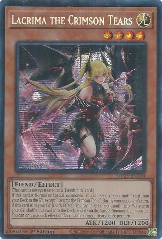 Lacrima the Crimson Tears 1st Edition MP25 (Prismatic Secret Rare) EU English