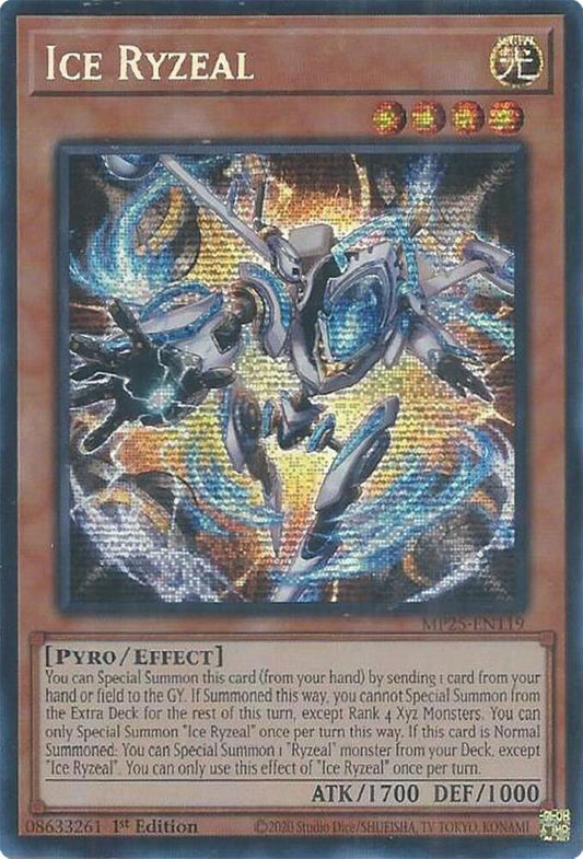 Ice Ryzeal 1st Edition MP25 (Prismatic Secret Rare) EU English