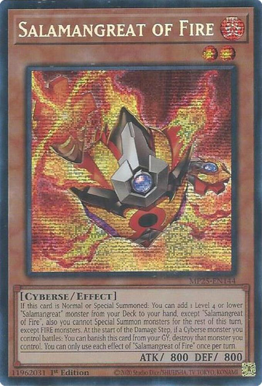 Salamangreat of Fire 1st Edition MP25 (Prismatic Secret Rare) EU English
