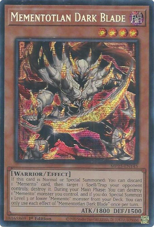 Mementotlan Dark Blade 1st Edition MP25 (Prismatic Secret Rare) EU English
