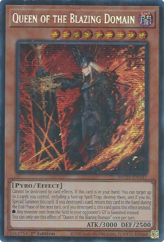 Queen of the Blazing Domain 1st Edition MP25 (Prismatic Secret Rare) EU English