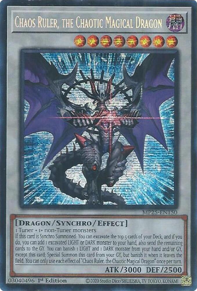 Chaos Ruler, the Chaotic Magical Dragon 1st Edition MP25 (Prismatic Secret Rare) EU English