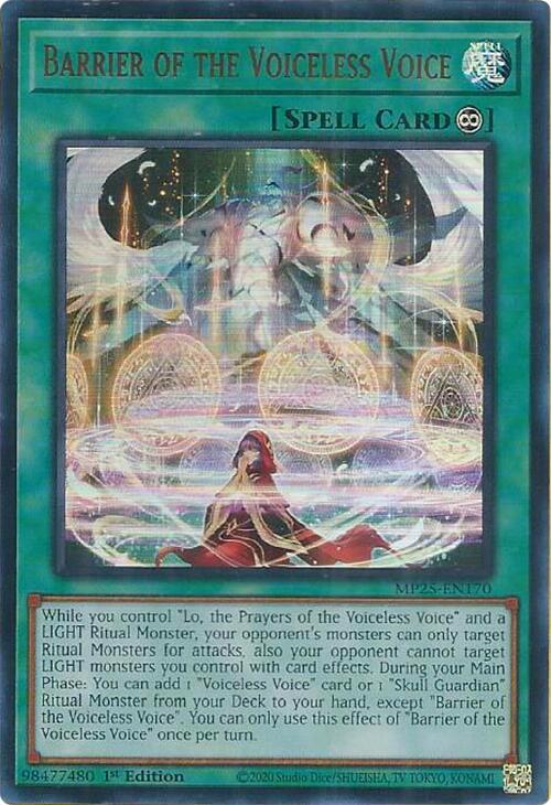 Barrier of the Voiceless Voice  1st Edition MP25 (Ultra Rare) EU English
