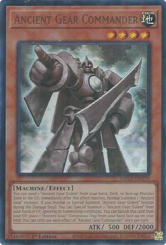 Ancient Gear Commander  1st Edition MP25 (Ultra Rare) EU English