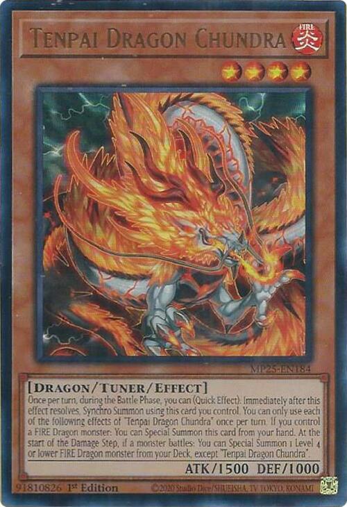 Tenpai Dragon Chundra  1st Edition MP25 (Ultra Rare) EU English