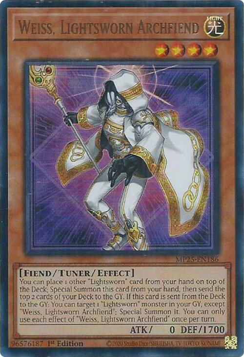 Weiss, Lightsworn Archfiend  1st Edition MP25 (Ultra Rare) EU English