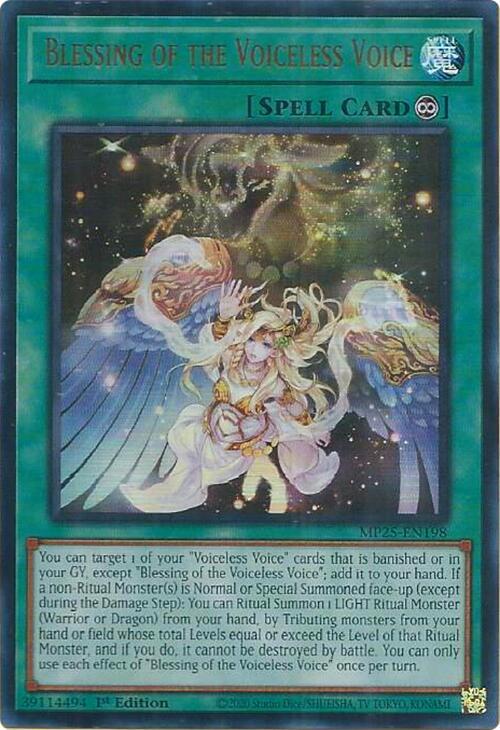Blessing of the Voiceless Voice  1st Edition MP25 (Ultra Rare) EU English