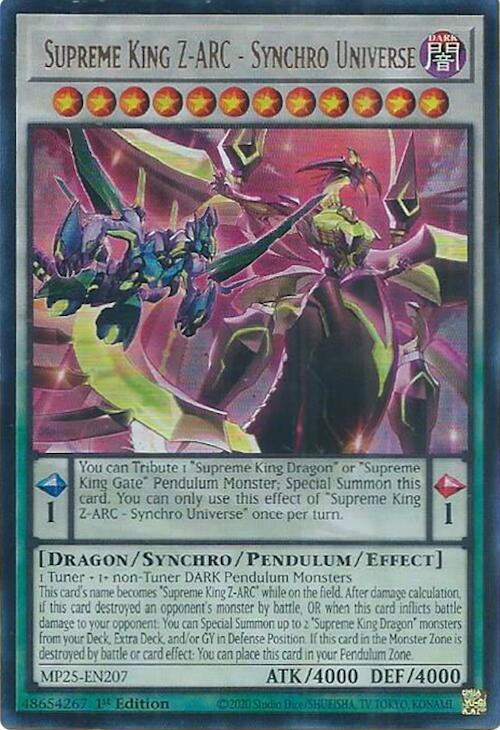 Supreme King Z-ARC - Synchro Universe  1st Edition MP25 (Ultra Rare) EU English