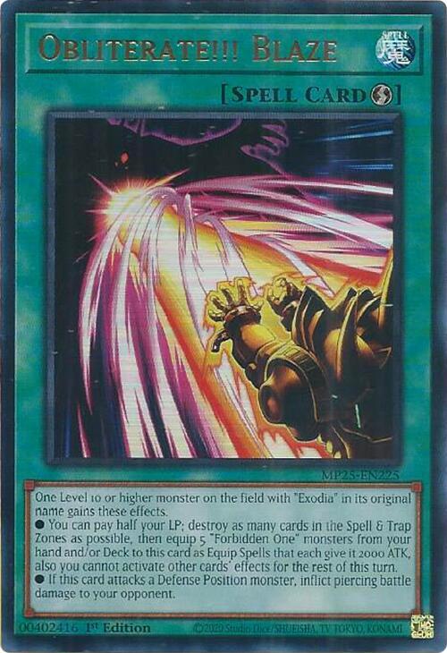 Obliterate!!! Blaze  1st Edition MP25 (Ultra Rare) EU English