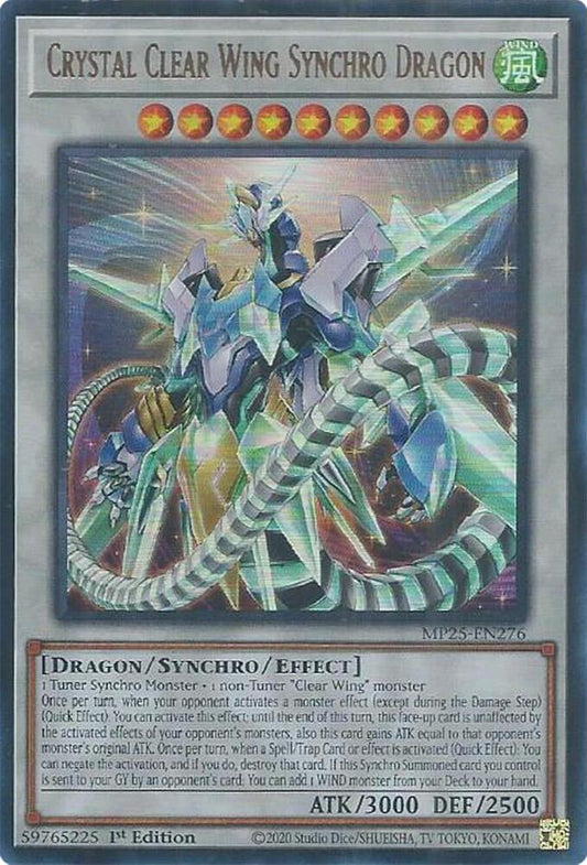 Crystal Clear Wing Synchro Dragon  1st Edition MP25 (Ultra Rare) EU English