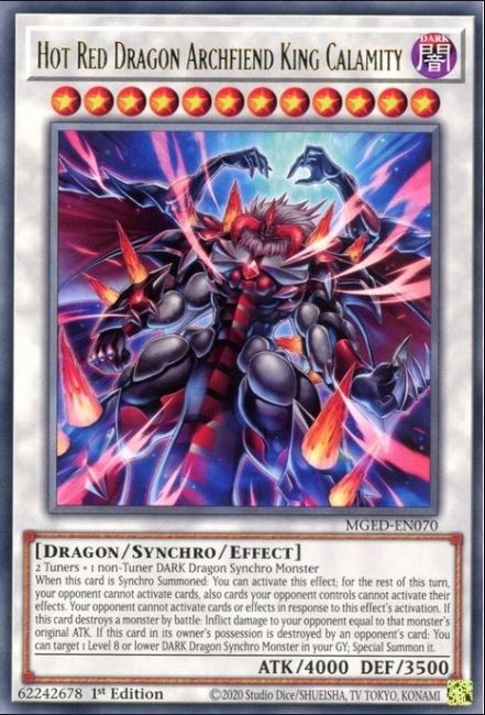 Hot Red Dragon Archfiend King Calamity MGED EU English