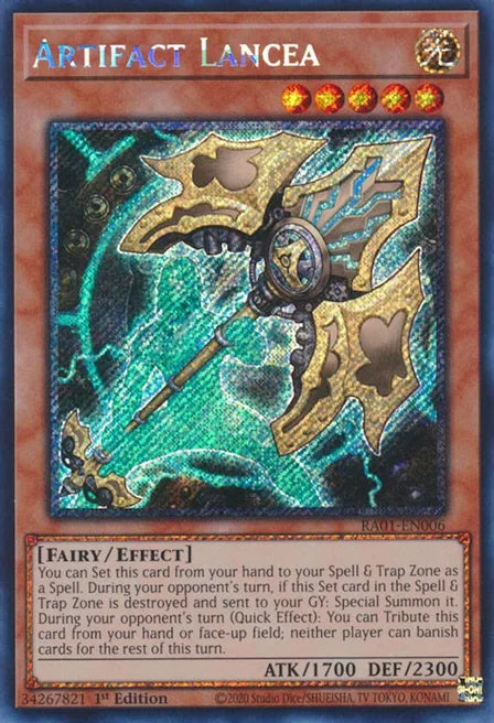 Artifact Lancea RA01 Platinum Secret Rare US Print